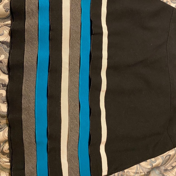 WHBM pencil skirt black,grey,turquoise,ecru size 8 - Picture 4 of 5